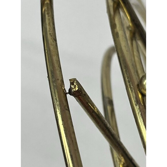 Vintage Brass Punch Bowl Caddy Mid Century Modern - Picture 12 of 14